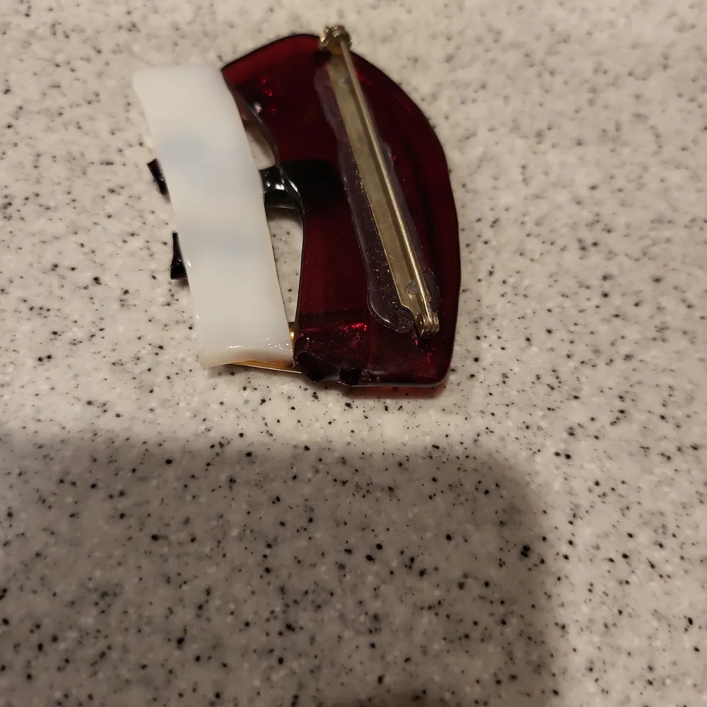 Slumped Glass Brooch Hand Made